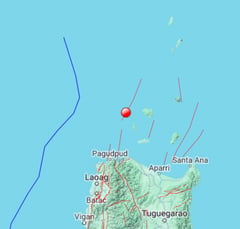 Magnitude 4.7 earthquake reported north of Cagayan